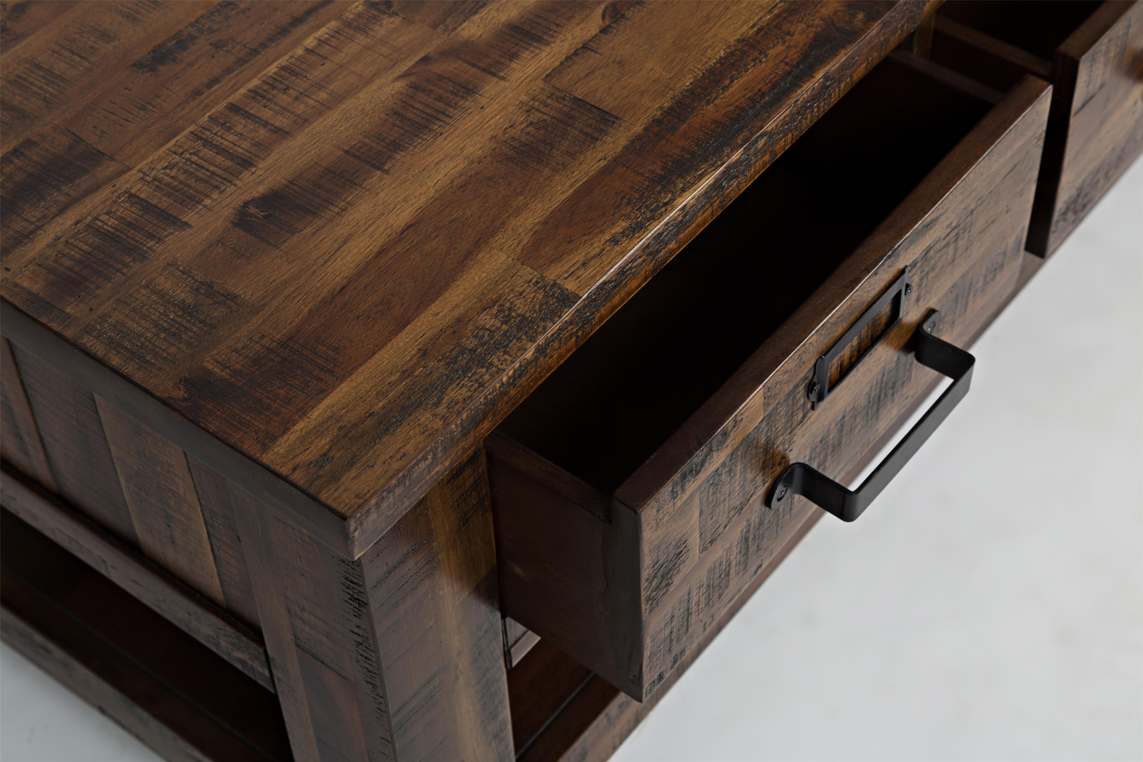 Jofran Cannon ValleyThree Drawer Cocktail Table